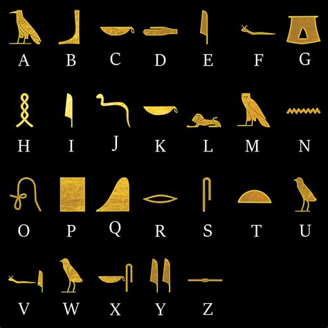 Personalized Egyptian Hieroglyphs Alphabet T-shirt | African American