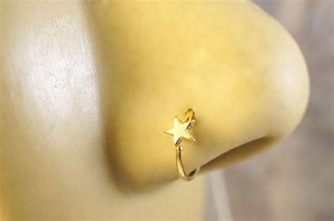 Gold Star Nose Hoop Ring | Nose jewelry, Nose piercing jewelry, Nose hoop