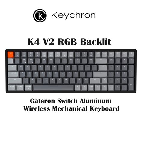 Keychron K4 V2 RGB Backlight Hot-Swap Switch Aluminum Frame Bluetooth Wireless Mechanical ...