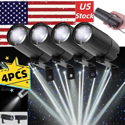 4Pcs White LED Stage Lighting Portable Spotlight Beam Pinspot Stage ...