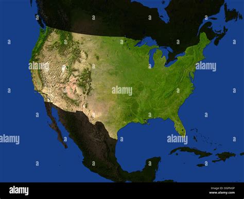 Highlighted Satellite Image Of District Of Columbia, United States Of ...