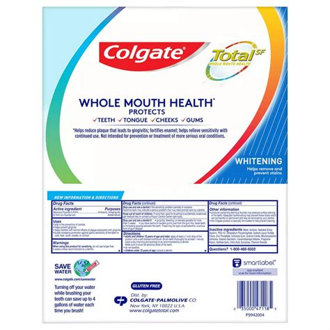 Colgate Total Whitening Toothpaste Ingredients | visitchile.cl