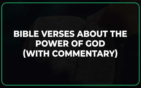 25 Important Bible Verses About The Power Of God (With Commentary) - Scripture Savvy