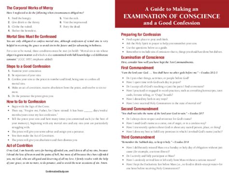 (PDF) A Guide to Making an EXAMINATION OF CONSCIENCE and a Good Confession