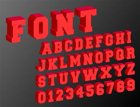 Alphabet font 3d template 683390 Vector Art at Vecteezy