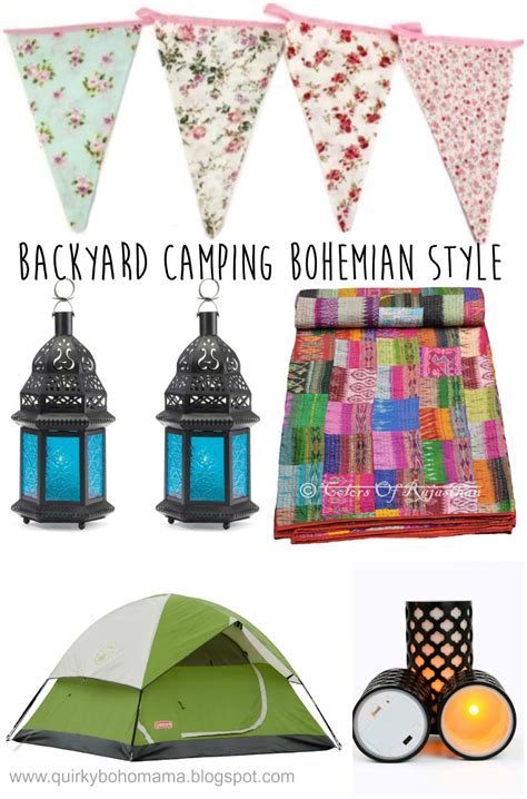 Quirky Bohemian Mama - A Bohemian Mom Blog: Backyard Camping Bohemian Style {boho hippie camping}