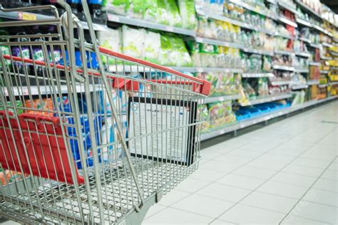 Actual Shooting Of Supermarket Shopping Cart Background, Shopping Cart, Supermarket, Consumption ...