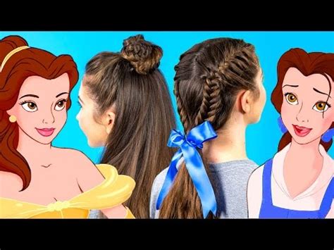 Belle Inspired Braids Hairstyle Tutorial | Disney Style - YouTube