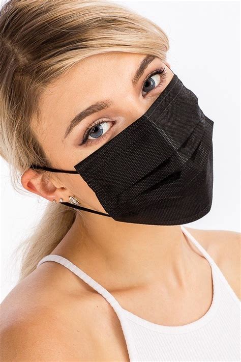 BLACK DISPOSABLE SURGICAL FACE MASK - 50 PACK - Comfort 4U