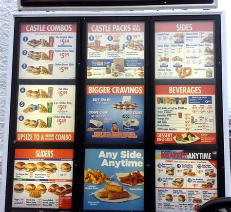 White Castle Drive Thru Menu