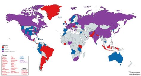 Map : [OC] Map of Places Seen in the Marvel Cinematic Universe ...