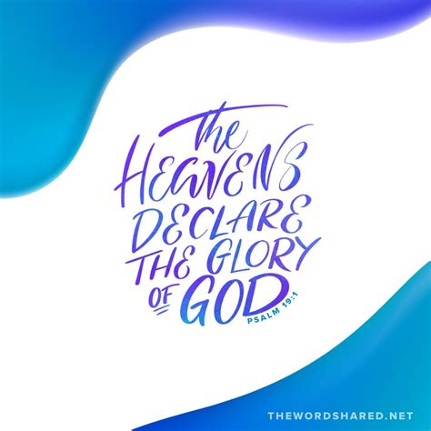 The Heavens Declare the Glory of God - The Word Shared