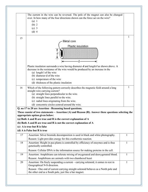 CBSE Class 10 Science sample paper for board exam 2023 with solutions - India Today