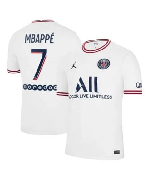 Jordan Men's Brand Kylian Mbappe White Paris Saint-Germain 2021/22 ...