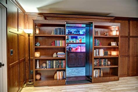 moving bookcases reveal secret room | Bookcase door, Home engineering, Hidden passageways