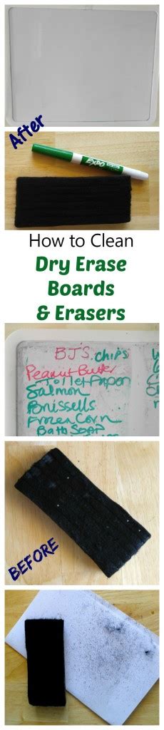 Cleaning a Dry Erase Board and Eraser