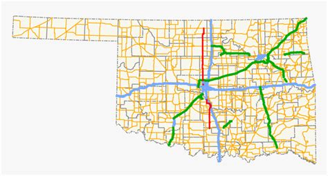 Oklahoma Turnpike Map, HD Png Download - kindpng