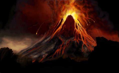 Mount Doom - Speed Paint3 by MyWorld1 on DeviantArt