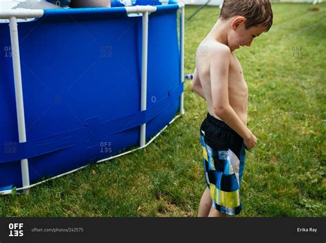 Teen Boy Pees Camping