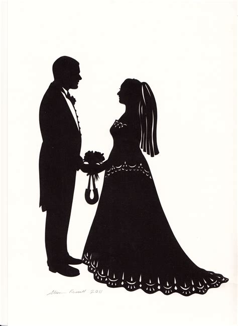 Bride And Groom Silhouette - Cliparts.co