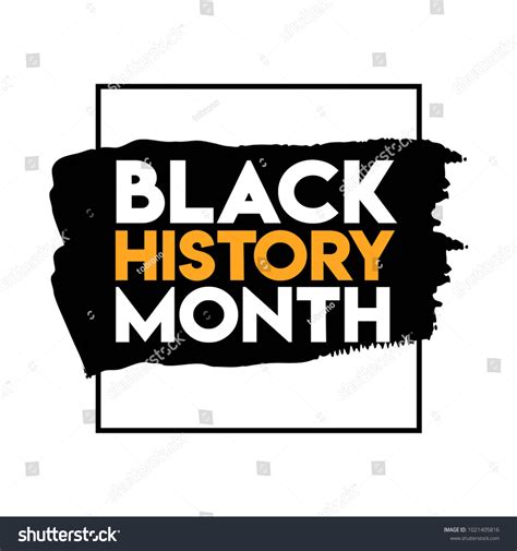 Black History Month Logo Vector Template Stock Vector (Royalty Free ...