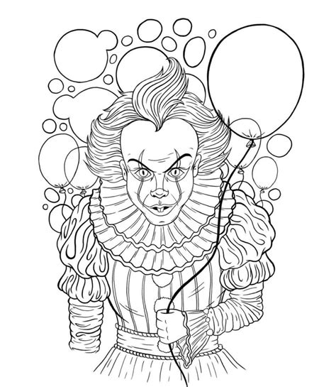 Pennywise Coloring Pages Printable for Free Download