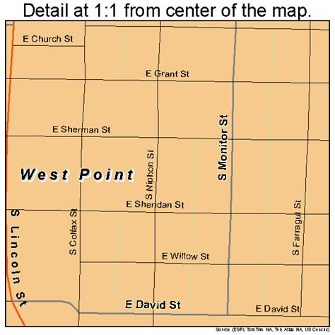 West Point Nebraska Street Map 3152575