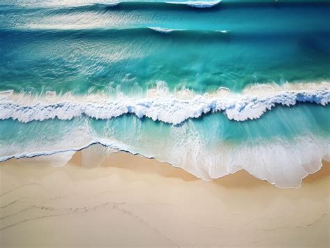 Premium AI Image | waves crashing on a beach