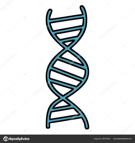 Fita de DNA de desenhos animados bonito — Vetor de Stock ...