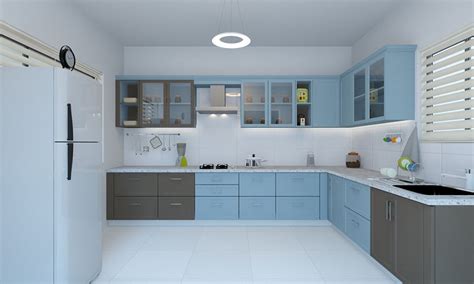 Sky Blue Modular Kitchen - bmp-willy