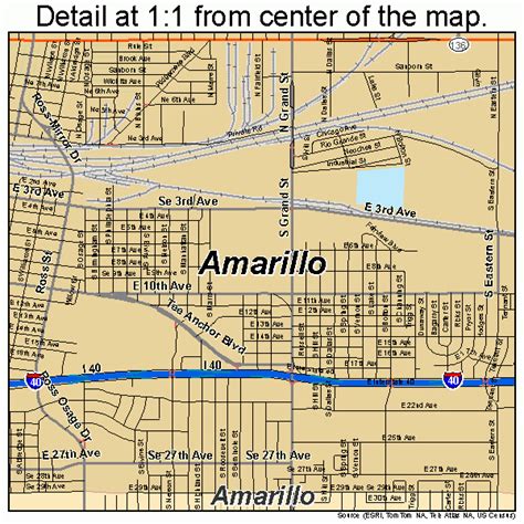 City Map Of Amarillo Texas | Wells Printable Map