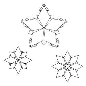 Free Bevel Snowflake Patterns | Beveled Panels Delphi Glass