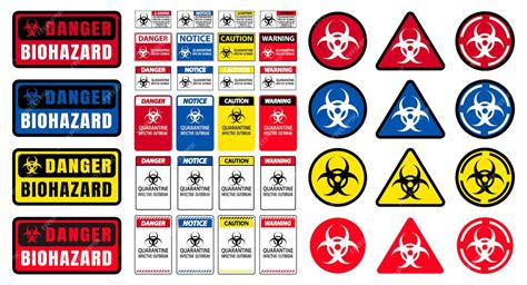 Premium Vector | Biohazard danger sign collection set of biohazard ...