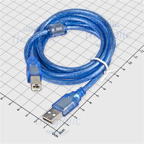 Cáp USB Type A Đực Nối Type B Màu Xanh Dương Dài 1.5m USB 2.0