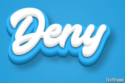 Deny Text Effect and Logo Design Word