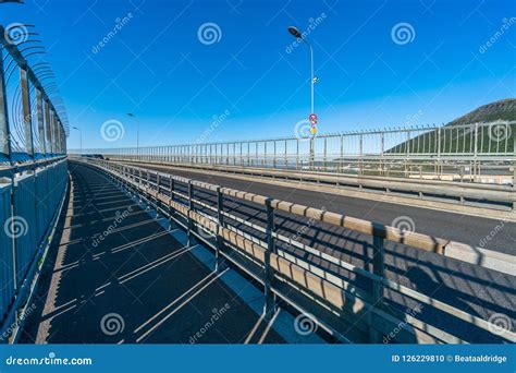 Tromso Bridge in Tromso, Norway Stock Photo - Image of island, mountains: 126229810