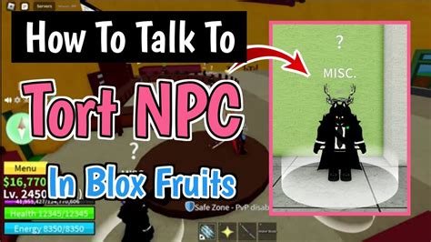 How To Talk To Tort NPC In Blox Fruits (2024) | Blox Fruits Tort NPC Location - YouTube