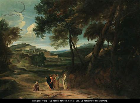 A classical landscape with Christ and the Canaanite Woman - Jan Baptist ...