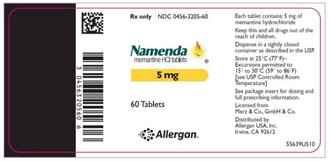 Namenda - FDA prescribing information, side effects and uses