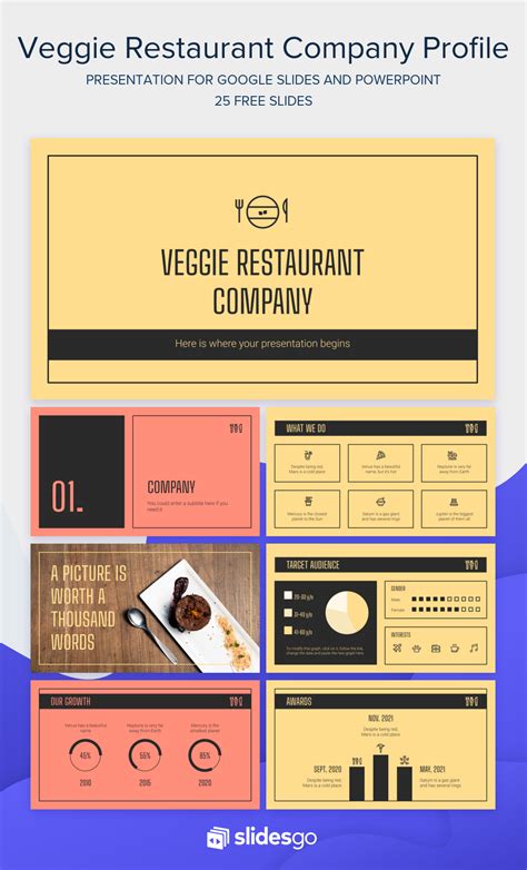 Veggie Restaurant Google Slides theme & PowerPoint Template