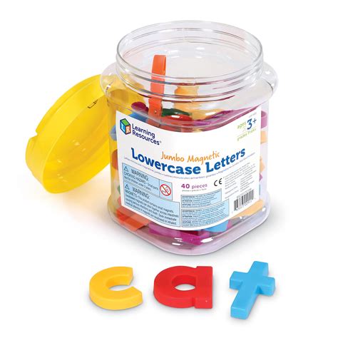 Learning Resources Jumbo Magnetic Lowercase Letters, Develops Letter ...