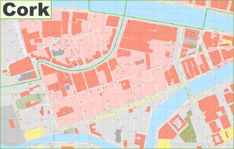 Cork City Centre Map - Ontheworldmap.com