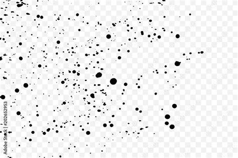 Paint splatter on transparent background. Black explosion of paints. Grainy textured design for ...