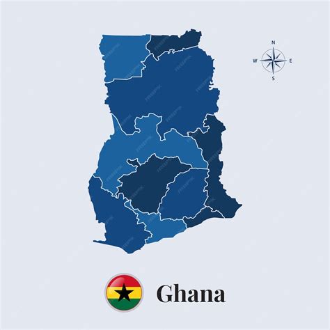 Premium Vector | Ghana vector map and flag Flag map of Ghana vector