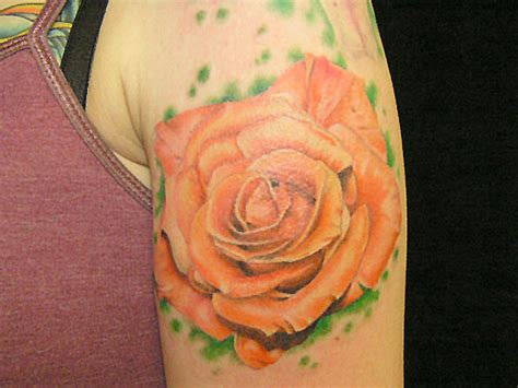 Orange Rose Tattoo by mattymctatty on DeviantArt