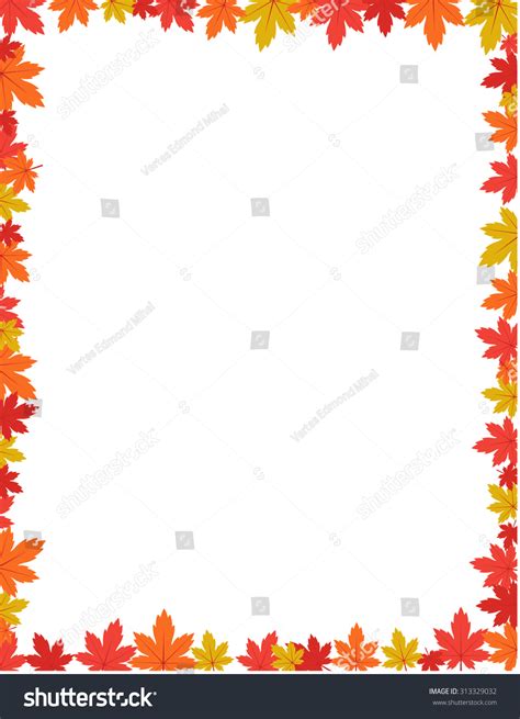 Autumn Border Design Vector Illustration Stock Vector (Royalty Free) 313329032 | Shutterstock