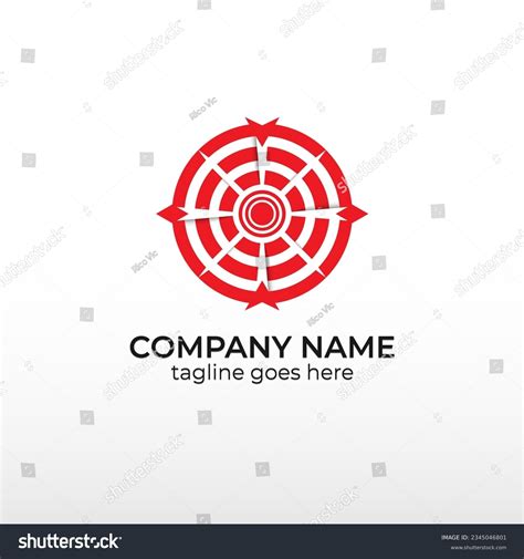 Rounded Shooting Target Logo Design Stock Vector (Royalty Free ...