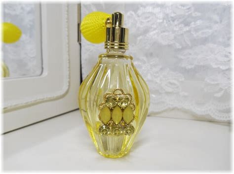 Items similar to Crystal Yellow Atomizer Perfume Bottle on Etsy