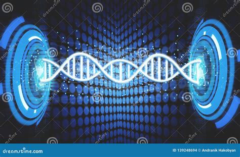 Spiral DNA Molecules. Structure of the Genetic Code Stock Illustration ...