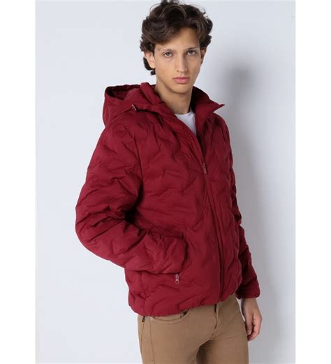 Six Valves Maroon Quilted Puffer Jacket - ESD Store fashion, footwear and accessories - best ...